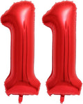 40 Inch Red 11 Balloons Giant Number 11 Balloons Red 11 Birthday Balloons 11th by LHOAVWE