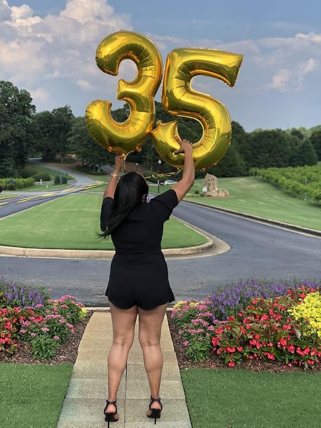 Numbers 14 Balloon 40Inch Gold Balloons - Image 4