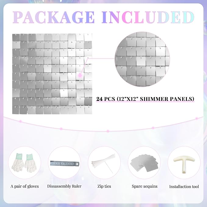Silver Shimmer Wall Backdrop - Image 5