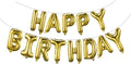 Gold Happy Birthday Balloons Banner 16 Inch Mylar Foil Letters, Inflatable by WESTGO
