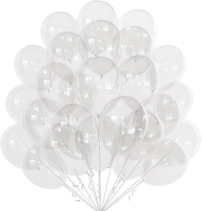 12 Inch Clear Balloons, Baby Shower, Graduate Party Decorations by KALOR