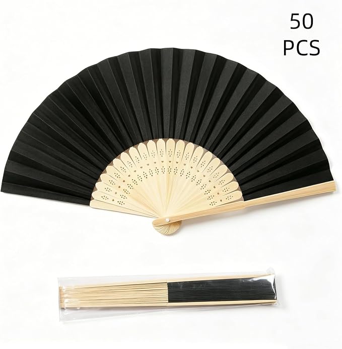 Paper Hand Fans, 8.3 Inch Foldable Handheld Fans - Image 8