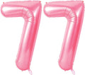 Number 77 Balloons for 77th Birthday Party Decorations, 0-100 Large No.77 by Joycard