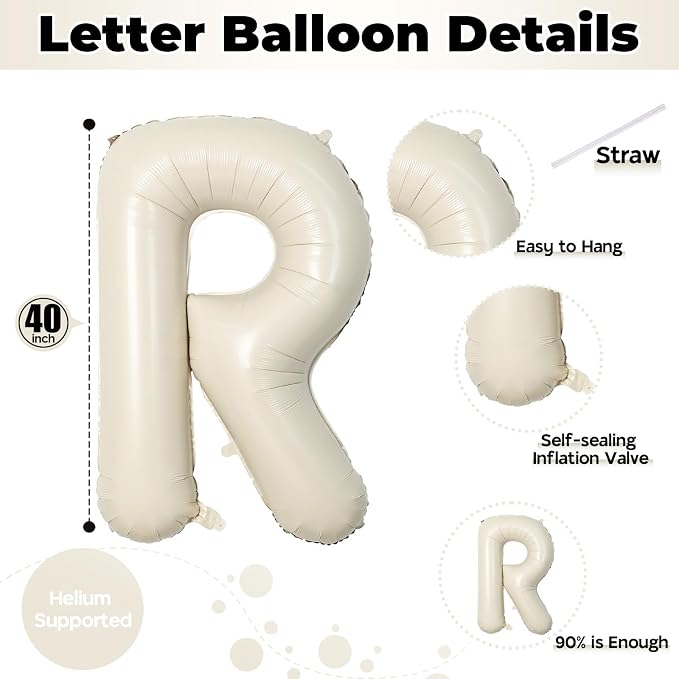 40 Inch Beige BRIDE Balloons Bachelorette - Image 2