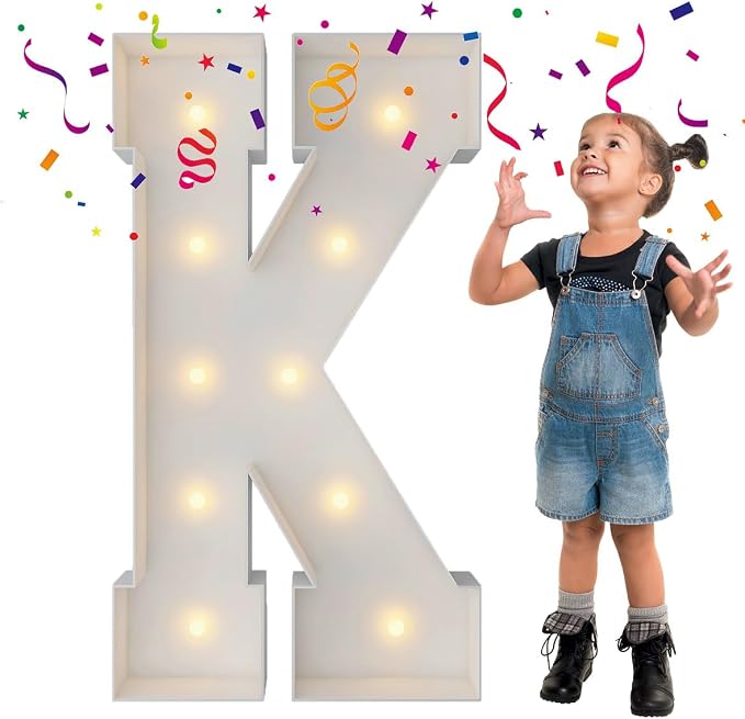 3FT Marquee Light Up Letters, Large Marquee Letters, Mosaic Balloon Frame by MerryMosaics