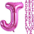 TONIFUL 40 Inch Large Rose Red Letter J Balloons, Giant Hot Pink Alphabet by TONIFUL