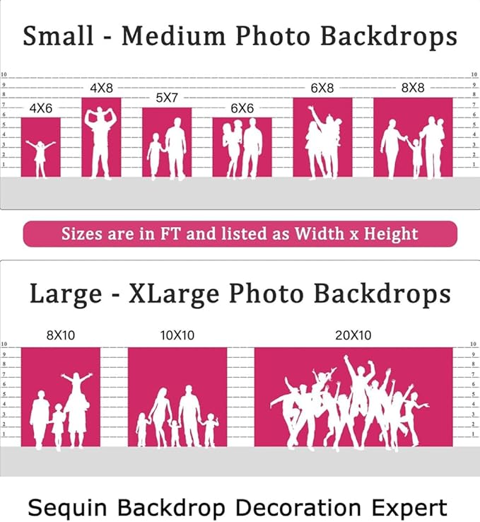 ShinyBeauty 4x8FT Pink Sequin Backdrop Curtains 2 Panels - Shimmer Photography Background for Weddings & Baby Showers Happy Birthday Backdrops