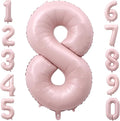 40 Inch Light Pink Foil Number 8 Balloon by TNCDJKPA
