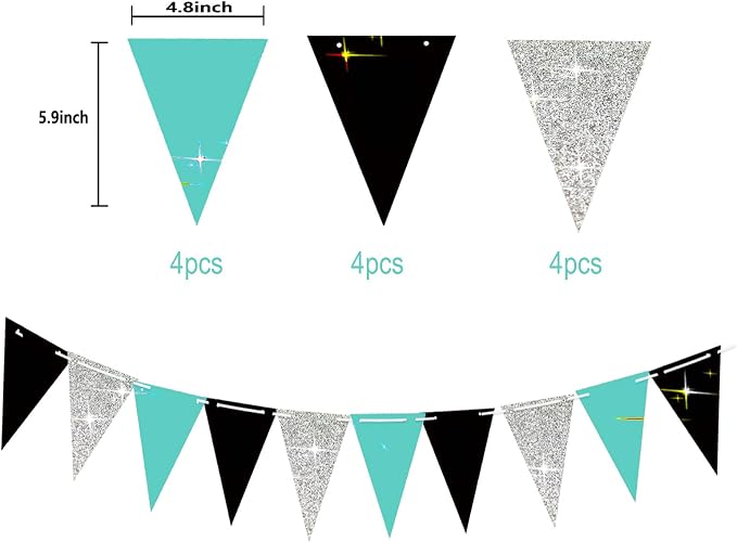 Teal Black Graduation Party Decorations/Turquoise Teal Black Graduation - Image 7