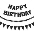 CANREVEL 3 PCS Pre-Strung 3D Happy Birthday Banner Decorations, Happy Birthday by CANREVEL