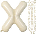 Cream Letter X Balloons, 40 Inch Balloons Letter X Mylar Helium Large X Balloon by BBPOOL