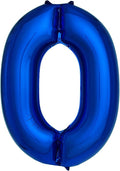 Navy Blue Number 0 Balloons 40 Inch Large Dark Blue Helium Foil Balloons by cocodino