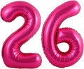 40 Inch Hot Pink 26 Number Balloons Giant Jumbo Huge 26 or 62 Foil Mylar Helium by LHOAVWE