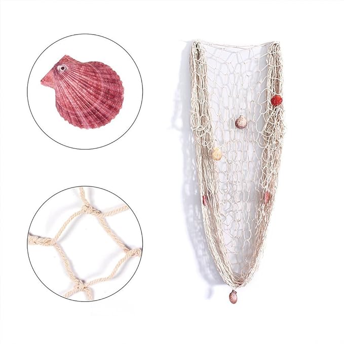 Rosoz Nature Fish Net Wall Decoration - Image 3