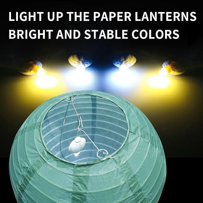 24 Pack Paper Lantern Lights, Mini LED Battery Operated Lights, Last 36 Hours - Image 7