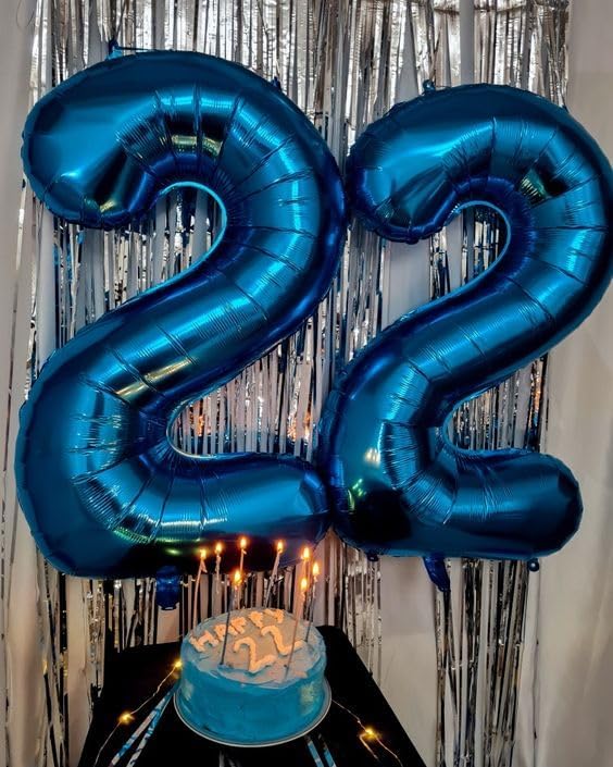 Navy Blue Number 2 Balloon 40 Inch, 2nd Birthday Decorations Men Women | Foil - Image 9