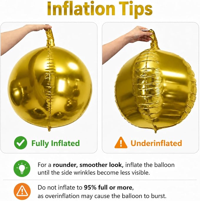 Gold Round Foil Balloons - Image 3