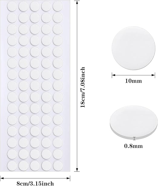 JANYUN 280 Pcs Sticky Dots Stickers, 10mm Round Putty Clear Sticky Tack | No - Image 2