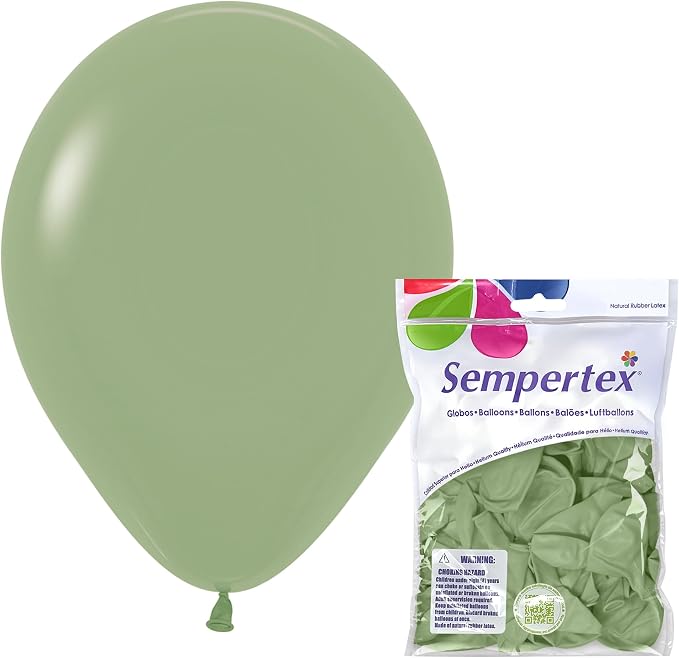 Sempertex Deluxe Eucalyptus Balloons, 11 Inch, vibrant color, by Sempertex