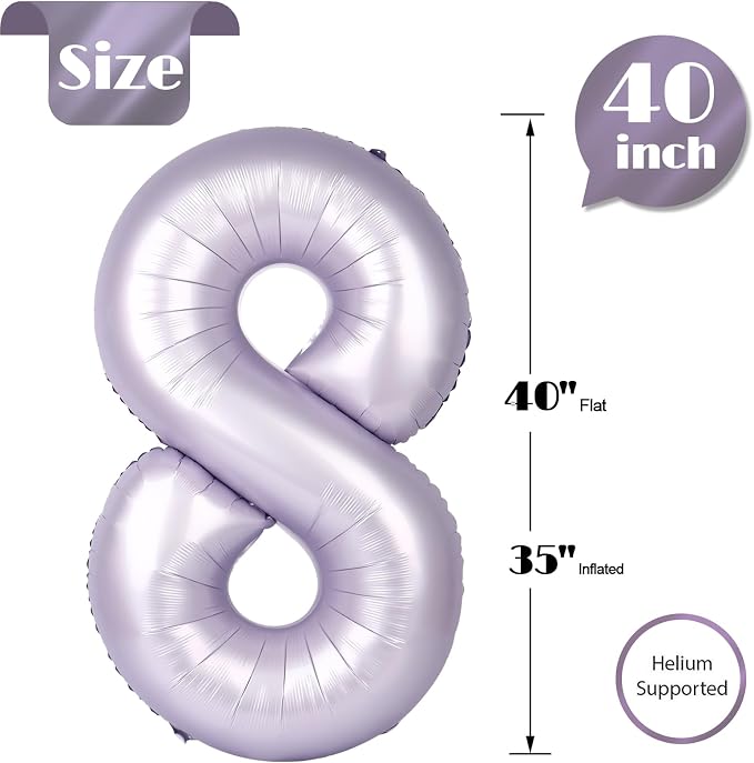 Light Purple 8 Balloon - Image 5