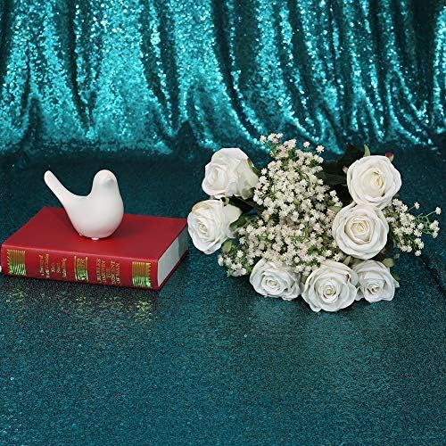 Eternal Beauty Teal 3mm Sequin Backdrop 6x8 Ft - Image 8
