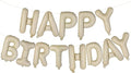 Beige Happy Birthday Balloons Banner 16 Inch Mylar Foil Letters by WESTGO