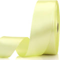 1-1/2 Inch 60 Yards Rice Yellow Solid Satin Ribbon by Unknown