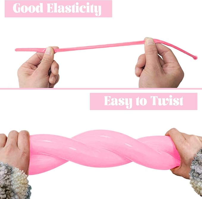 260 Long Balloons 100 Pack Pastel Pink Twisting Animal Balloons Thickening - Image 3
