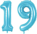 Number 19 Balloons for 19th Birthday Party Decorations, 0-100 Large No.19 by Joycard