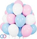 Pink and Blue Balloons 100 Pack 12 inch Pastel Pink Blue White Latex Party by ASIYUHY