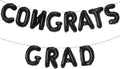 16 Inch Black Congrats Grad Banner Balloons, Graduation Decorations 2026 by KALOR