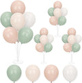FYSUIMU 4Set Pink and Green Balloon Stand Kit Pastel Pink White Sage Green by FYSUIMU
