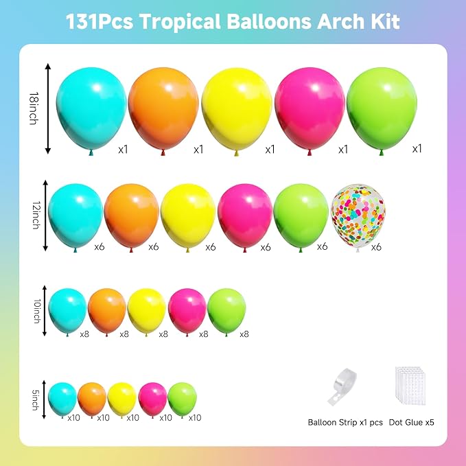 Tropical Balloons Arch kit - Image 2