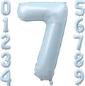 40 Inch Light Blue Number 7 Foil Balloon by TNCDJKPA