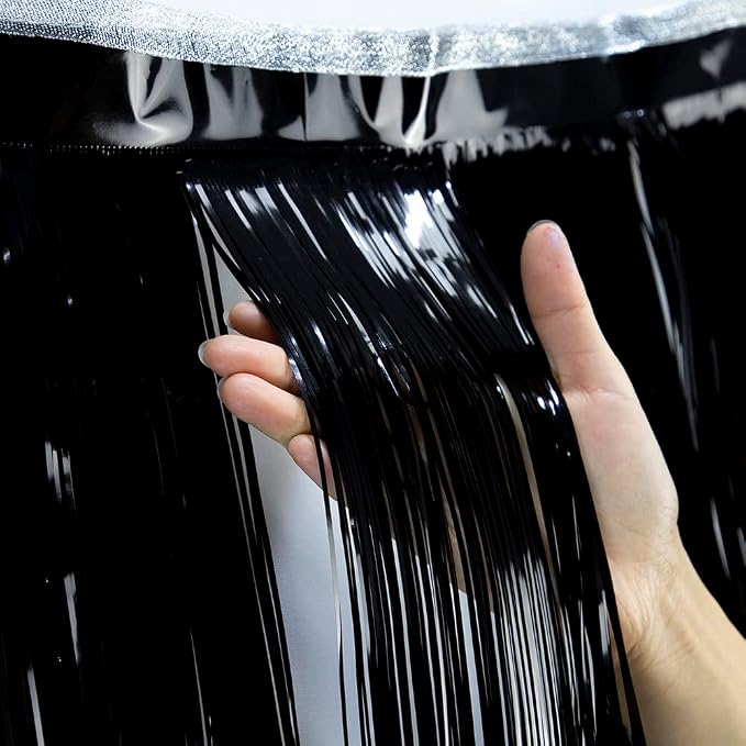 Premium Black Fringe Tinsel Garland - Image 5