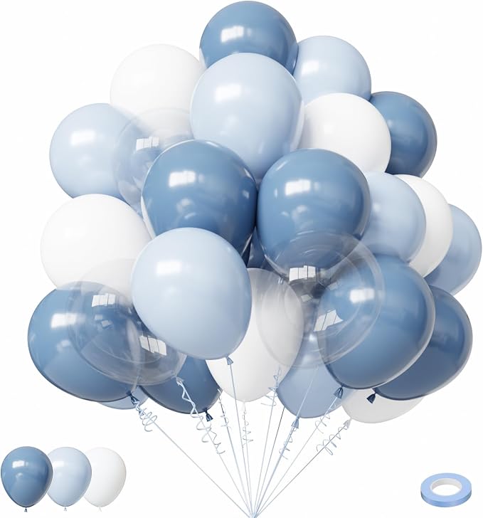 Lukiituke Dusty Blue Balloons by Lukiituke