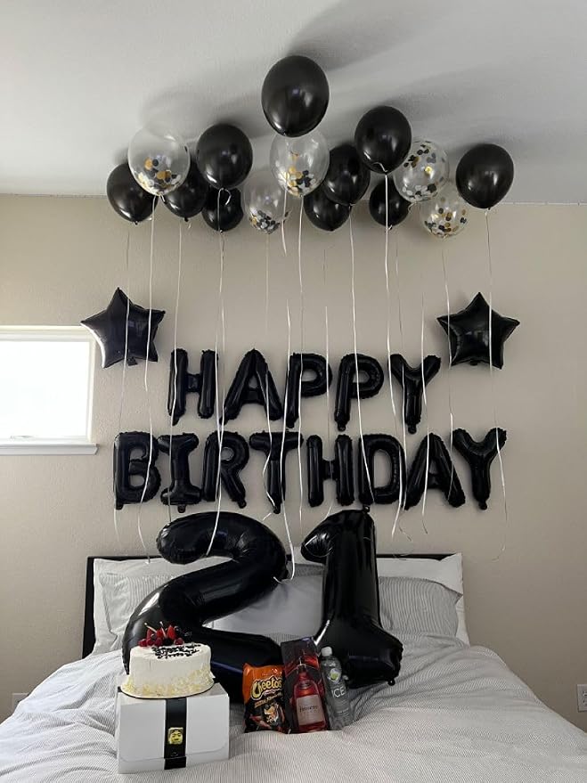 IWERP Black 40 Inch Number Balloon, 6th Birthday Decorations - Image 3
