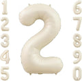 Cream Number 2 Balloon 40 Inch, Foil Numeral by Unknown