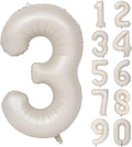 40 In Cream white Number Balloons Helium Foil Mylar Balloon Digital 3 | by Exquisitehighqualitypartydecorationstomeetyoureveryneed%EF%BC%81