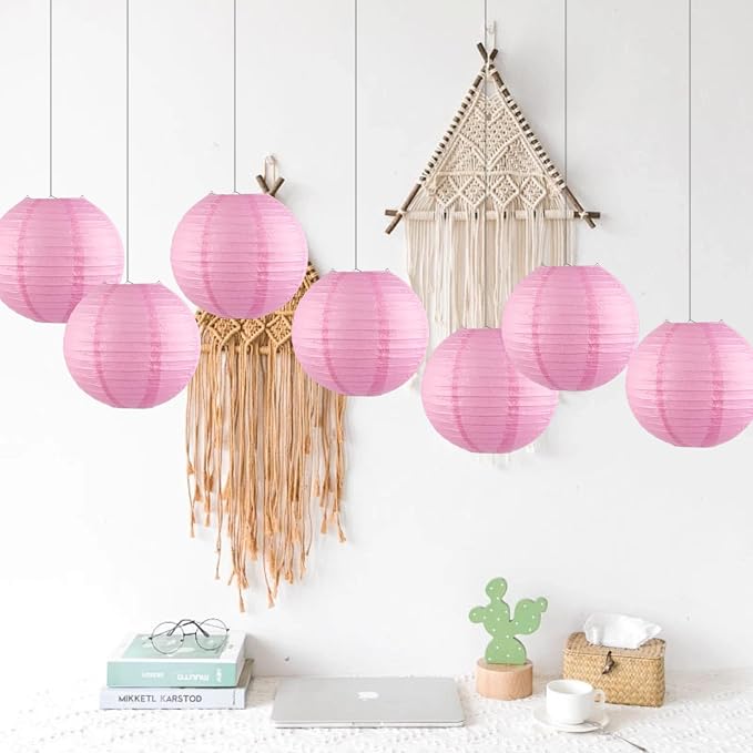 Pink Chinese Paper Lanterns - Image 2