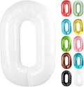White Number 0 Balloon 40 Inch by IWERP