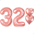 40 inch Rose Gold 32 Birthday Balloons by Unknown