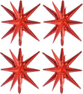 TONIFUL 4 Pcs Explosion Star Balloons Red Foil Balloon Party Decorations | by TONIFUL