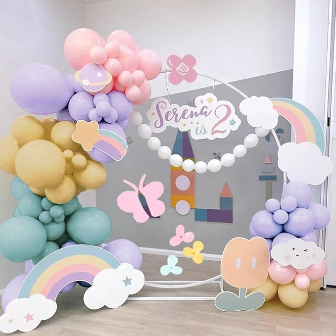 Blue Purple Pink Nude Balloon Garland Arch Kit - Image 3