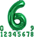 TONIFUL 40 Inch Dark Green Number 6 Balloons Large Foil 6th Birthday Decor | by TONIFUL