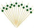Minisland Dark Green Pearl Bamboo Cocktail Picks, Decorative Toothpicks | 4.7 by Minisland