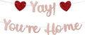 Rose Gold Glitter Welcome Home Banner, Yay! You're Home Banner by Unknown