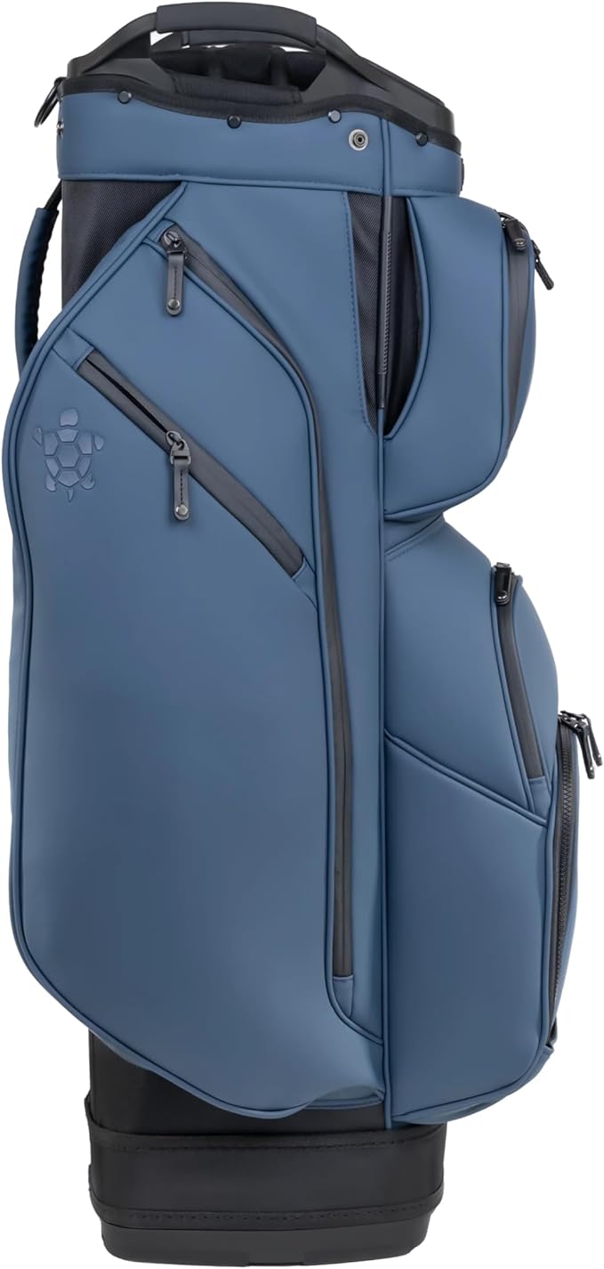 KRADUL - LUX Cart Bag – Lightweight Vegan Leather Golf Cart Bag with Waterproof Pockets, Organized Club Dividers & Cart Strap Tunnel