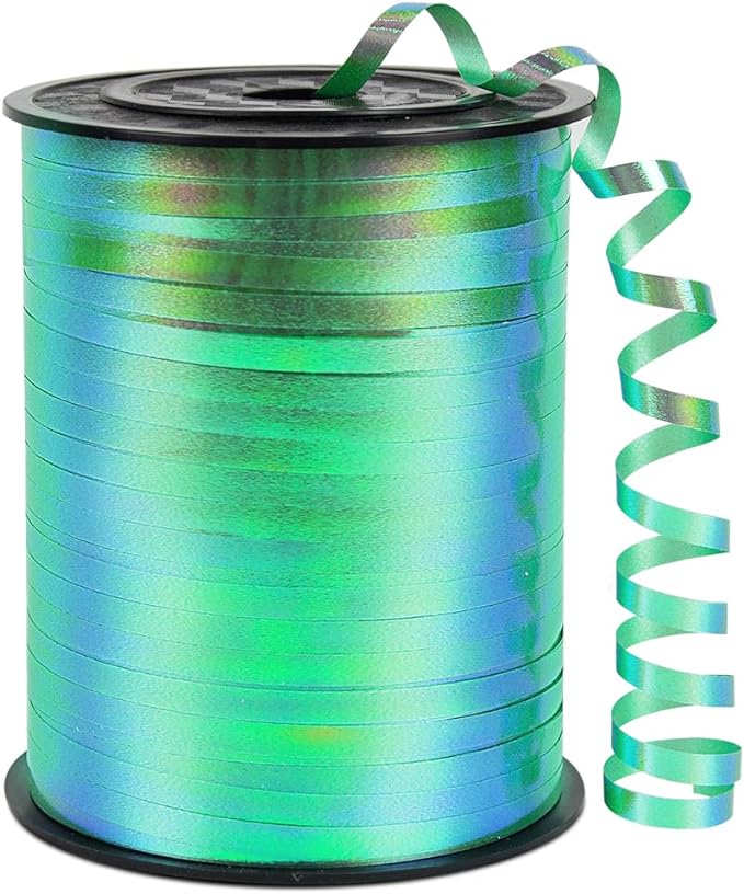 Green Gradient Curling Ribbon, 1/5" Wide x 500 Yards Christmas Curling Ribbons by KMERLIFE