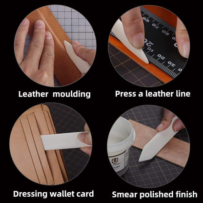 WUTA 100% Genuine Bone Folders Creaser Crafts Scoring Folding Creasing Origami Paper Creaser Crafting Tool for DIY Handmade Burnishing Bookbinding (5 Packs Arc Shape)